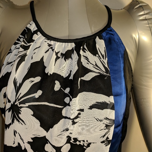 Express Floral Colorblock loose Tank blouse size S - Picture 4 of 6